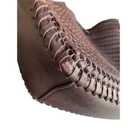 Anya Hindmarch Neeson Leather Woven Bucket Bag in Rosewood Brown - Picture 13 of 16